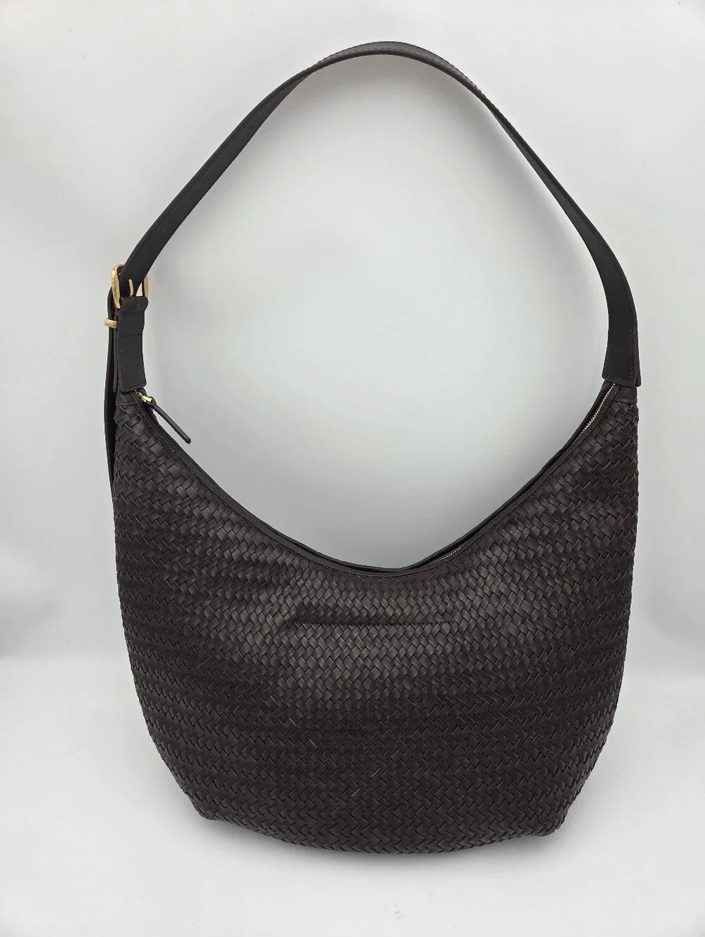 Madewell The Essential Curve Shoulder Bag In Coffee Bean